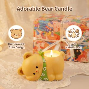 Cute Bear Shaped Candle Holder, Resin Cartoon Animal Tealight Holder, Aromatherapy Candle Container for Home Decor & Cute Gift