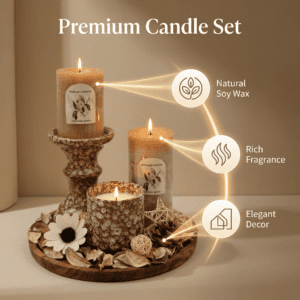 Natural Soy Scented Candle for Home Aromatherapy