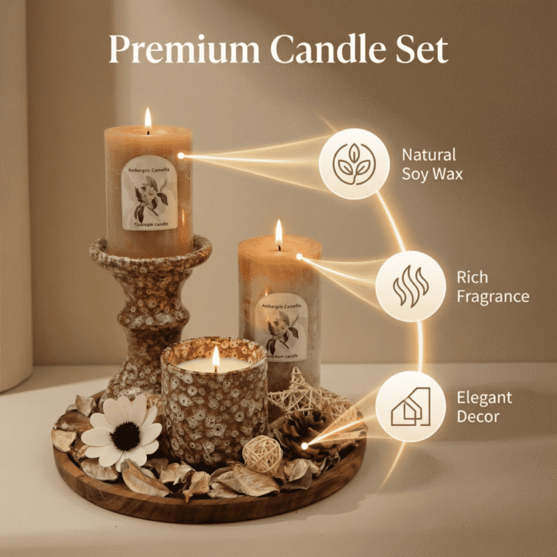 Natural Soy Scented Candle for Home Aromatherapy